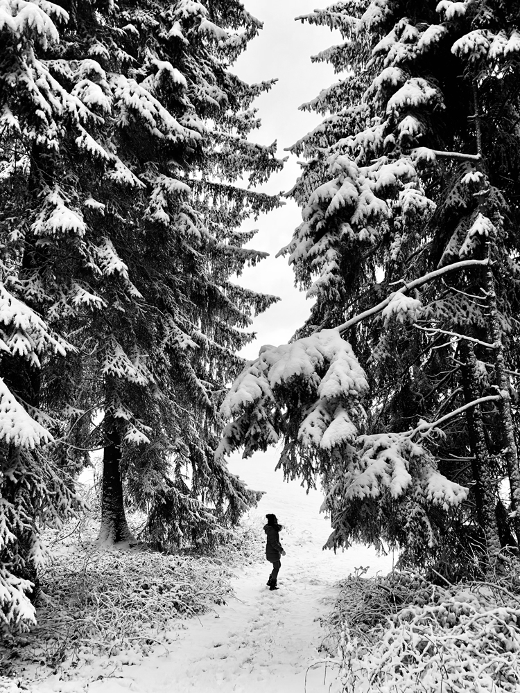 Miriam Deforth im Winterwald